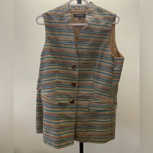 Evan-Picone Sleeveless jacket, Size 14, button down